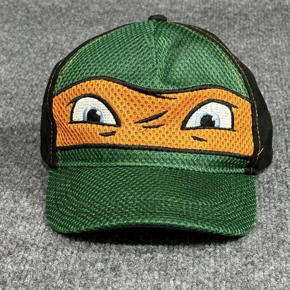 Teenage Mutant Ninja Turtles Hat Cap Snap Back Boys One Size Green Mesh Cartoon